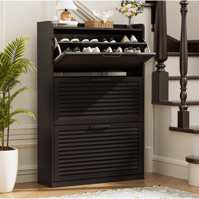 24 Pair Shoe Storage Cabinet