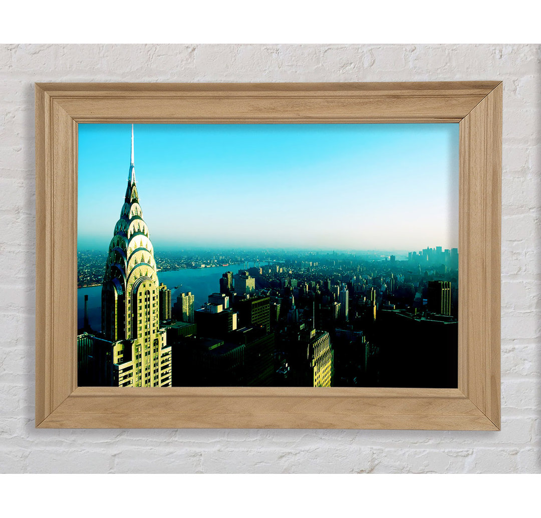 Nyc Empire State Blue - Bilderrahmen Kunstdrucke