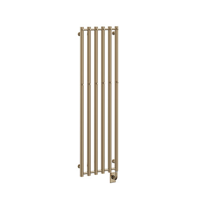 16.5"x59" Rosendal Vertical Modern Wall Mounted Electric Hardwired Towel Warmer - Brushed Bronze, Fluid Filled, Sleek Vertical Design, Includes Programmable Smart Switch, Lifetime Warranty