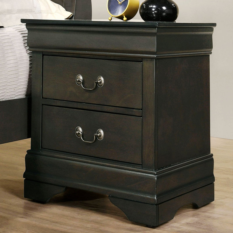 Table de chevet Chariah, Gris
