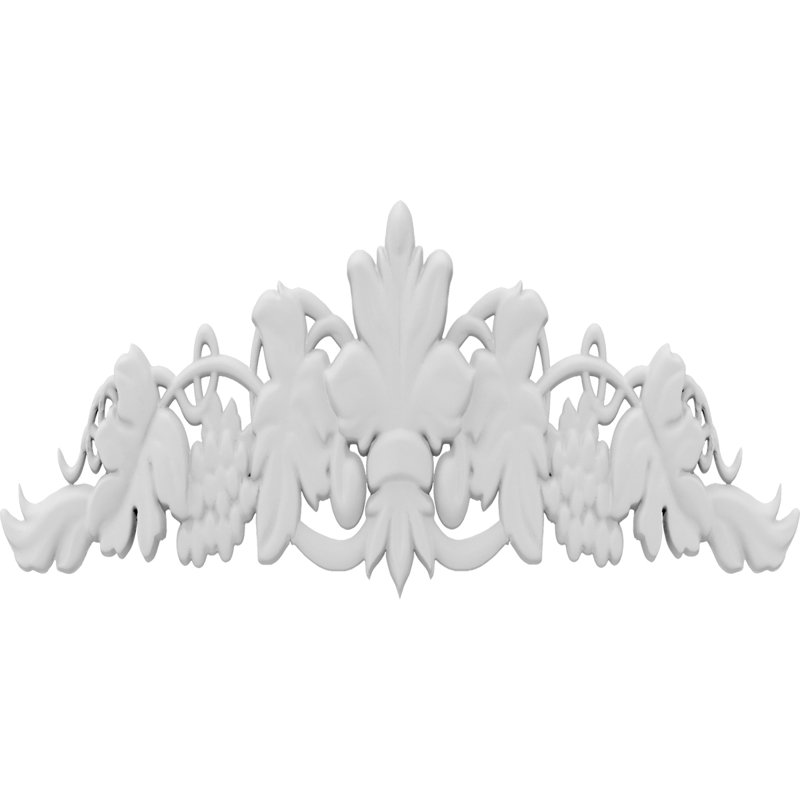 Rosette Marbleton, H 3,5 po x l 7 po x P 0,63 po