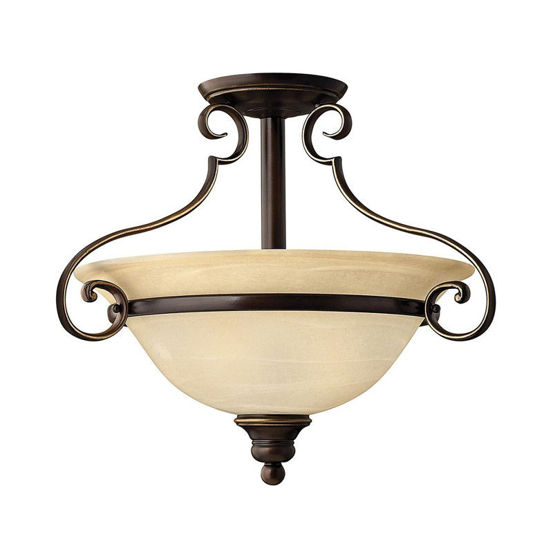 Vanburen Glass Semi Flush Mount