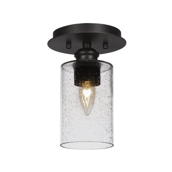 Breakwater Bay Edge 1-Light Semi-Flush Mount | Wayfair