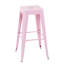 Tabourets de bar roses de 76 cm (30 pouces) de hauteur comptoir, sans dossier, en métal, ensemble de 4, idéaux pour un îlot de cuisine - Métal, montage facile, charge robuste, installation rapide, grande capacité