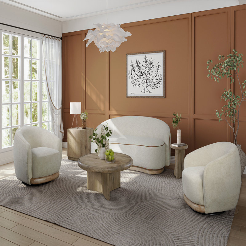 Chaise pivotante en bois