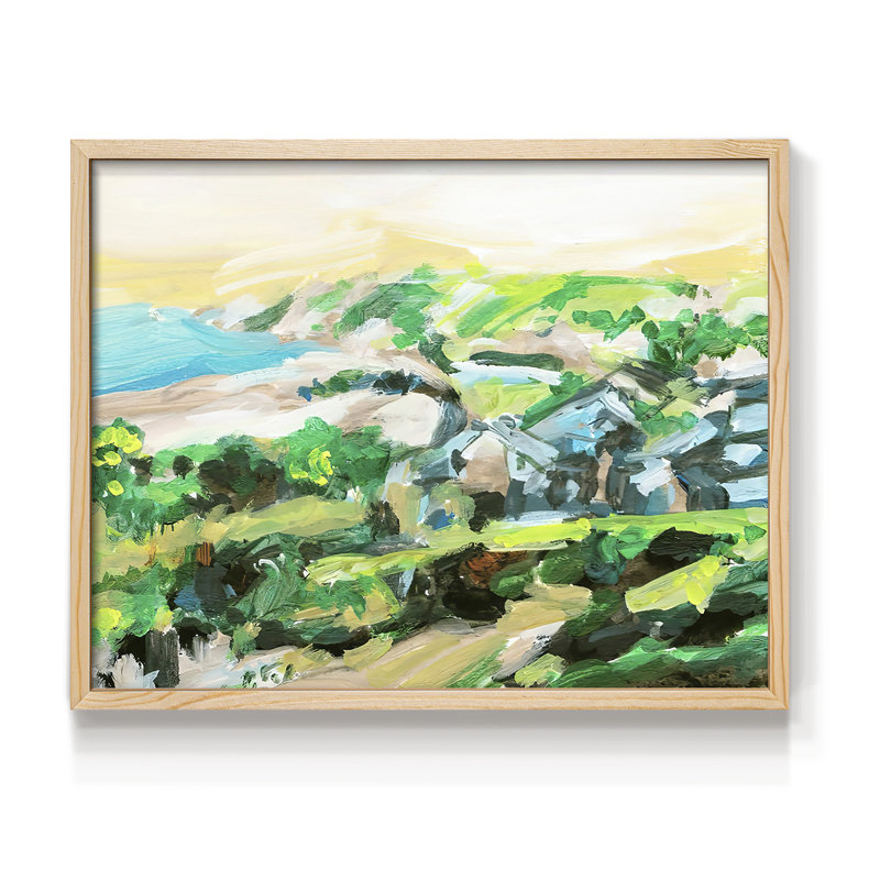 Spring Village I -Framed Print - Restickable, Natural, 22" H x 28" W