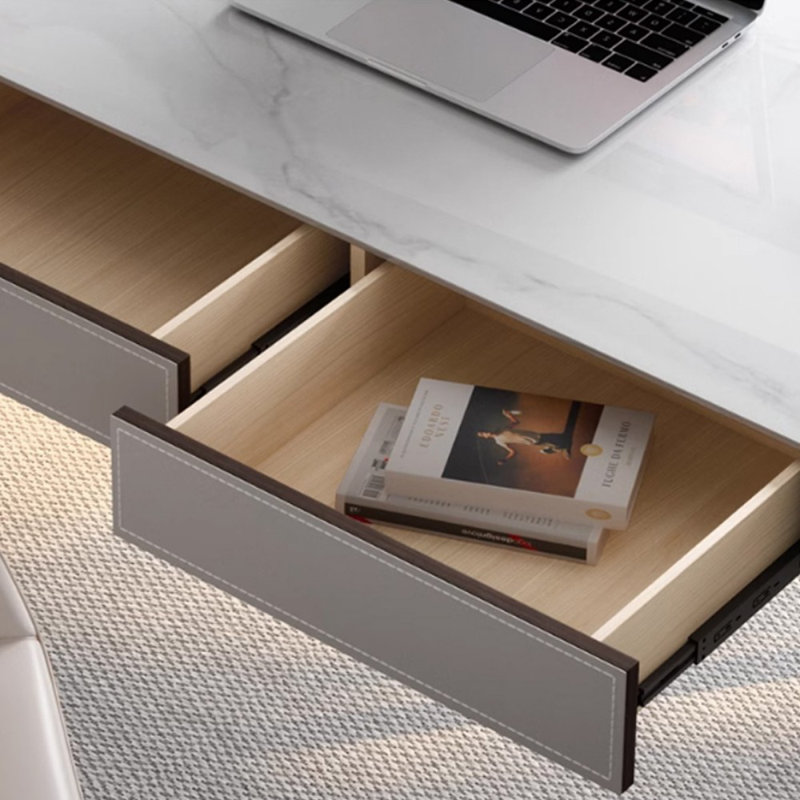 GI727775747045
&Size Stone Stainless Steel Writing Desk, 29.53" H x 55.12" W x 23.62" D