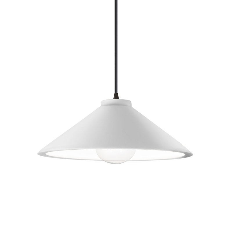 Breeona Radiance Collection 1 - Light Cone Pendant Accents, Matte Black, Gloss White