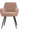 Chaise d'appoint rembourrée brune Mid-Century avec dossier capitonné, ensemble de 2