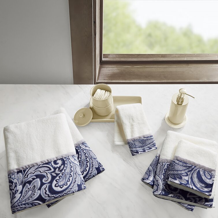 Pereira 6 Piece Jacquard Towel Set Alcott Hill Color: Navy