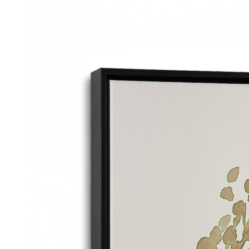 Earthy Greens in Bloom III, reproduction sur toile dans un cadre, H 12,75 po x l 8,75 po, Noir satiné