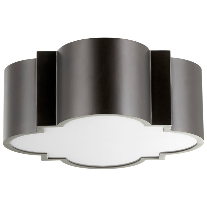Wyatt Glass Flush Mount, Black