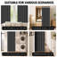Rideau de porte accordéon avec tringle de tension sans perçage, paravent en polyester d'aspect lin-132923816-132923825