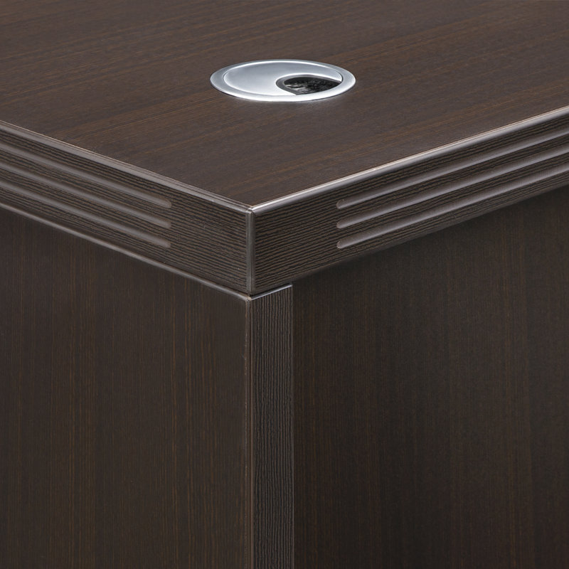 Aberdeen Desk Shell, Mocha, 29.5" H x 66" W x 30" D