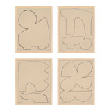 Outlines 1-4, Set Of 4 By Michael Kempen - Framed Wall Art