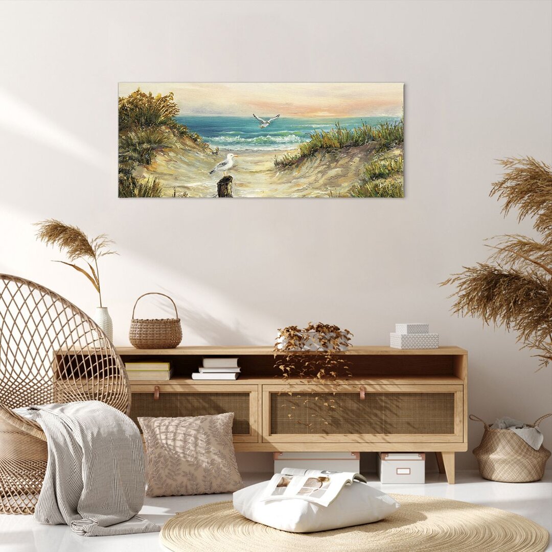 Leinwandbild Impressionism Gulls Coast