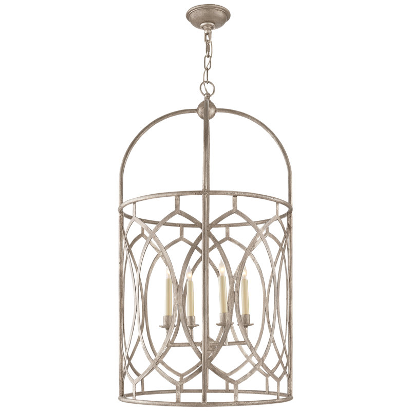 Marquise 6 - Light Chandelier, Burnished Silver Leaf