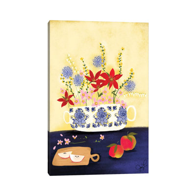 Delft Wildflowers I by Joy Laforme - Painting on Canvas