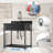 Black Heavy-Duty Freestanding Stainless Steel Sink With Pull-Out Faucet &300 Lbs Load-Bearing Shelf