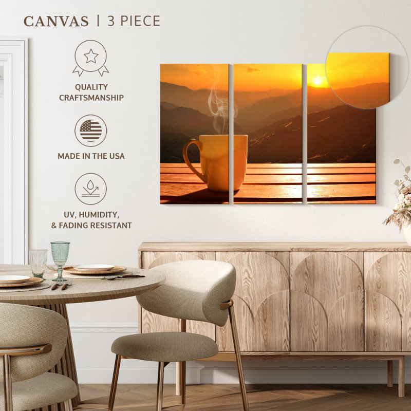 'Sunset Coffee, 48" H x 74" W