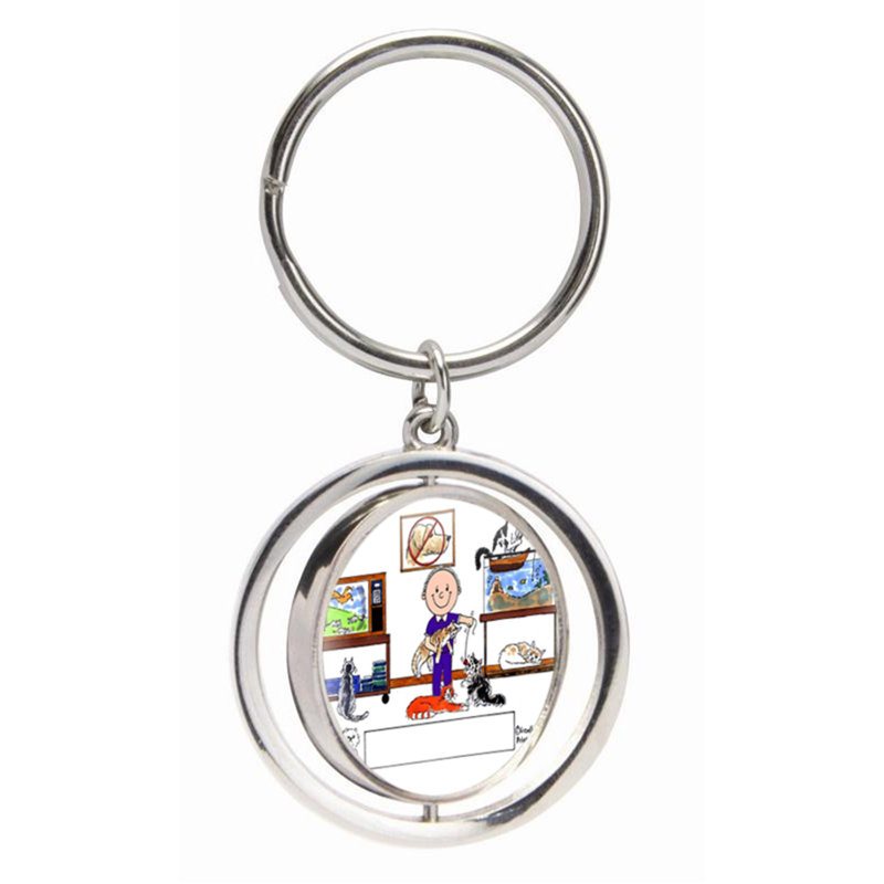 Porte-clés personnalisé petit amateur de chat, Oui