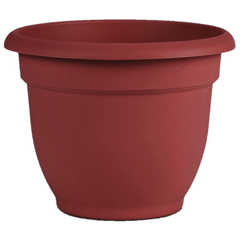 Pot à fleurs intérieur / extérieur Traditional, H 17 po x l 21,5 po x P 21,5 po, Rouge vif