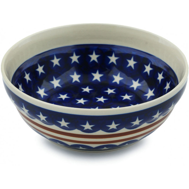 Polish Pottery Stoneware 19 oz Salad Bowl