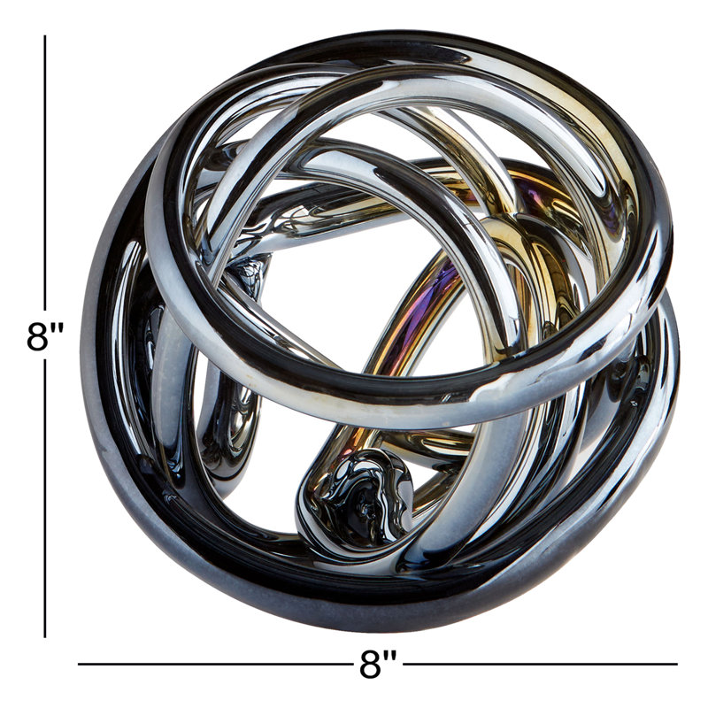 Glass Abstract and Sport Figurine / Sculpture Decorative Object