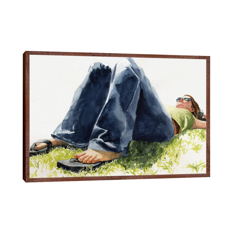 Spring Fever by Rachel Parker - Painting on Canvas, Classic Brown Wood Framed, 45.72cm H x 66.04cm W x 3.81cm D