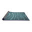 Laine et polyester bleu marine abstraits tissé à la machine Tapis décoratif-229226533