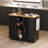 Arnola 39.7" W Kitchen Island Cart-956860544
