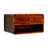 Curved Elegance Floating Nightstand in Chestnut Finish
