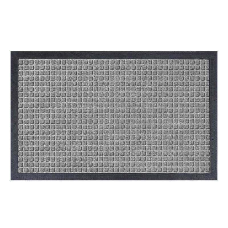 Afsah Non-Slip Doormat, Gray, 36" W x 60" L