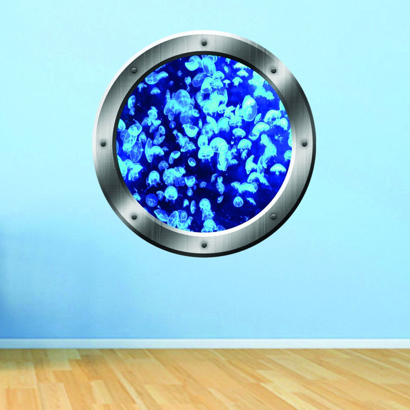 Non-Wall Damaging Wall Decal, 20" H x 20" W x 0.01" D, Silver