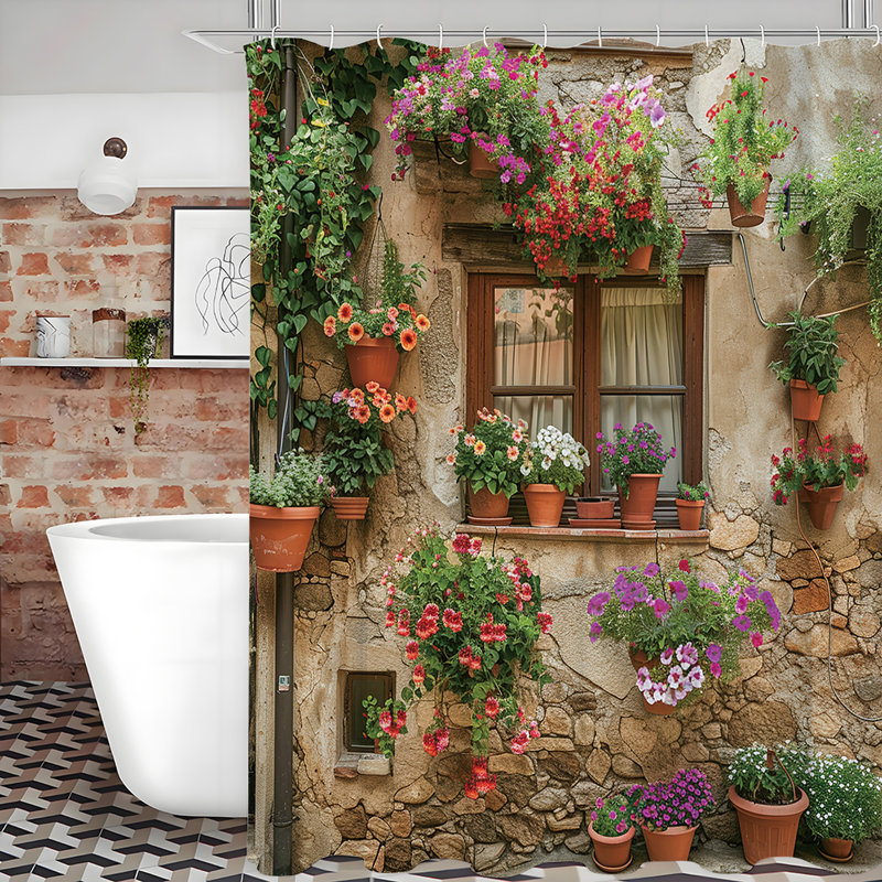 Rideaux de douche avec crochets inclus