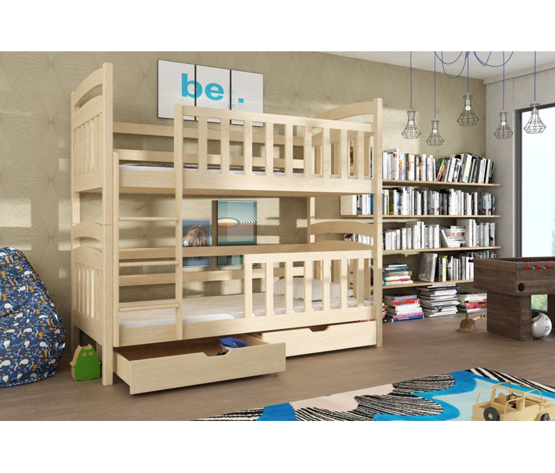 Seb Bunk Bed with Storage Included, Pine 