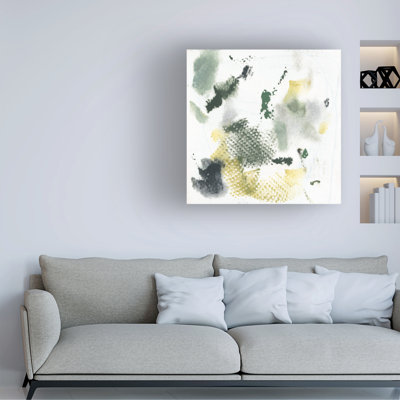 Art mural sur toile tendue - June Erica Vess, art mural «Verdant», pour salon, chambre à coucher ou bureau - 18 x 18
