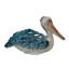 Porte-bouteille de vin de table en résine bleu et blanc Coastal Fancy That, 6,25 pouces de hauteur
