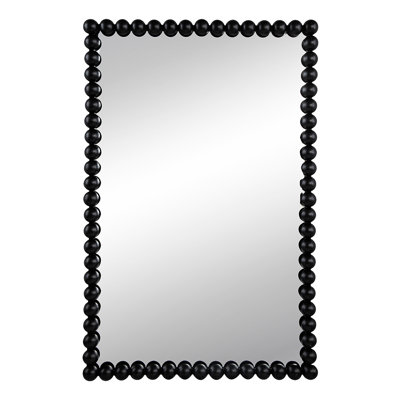 24" X 36" Rectangle Black Functional Mirror - For Living Room, Bedroom, Entryway Decor 24"X36" Decorative Enhances Grace And Style Of
