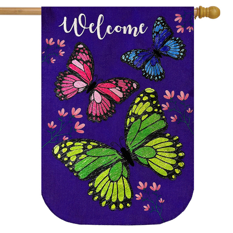 Drapeau de maison Butterfly Trio
