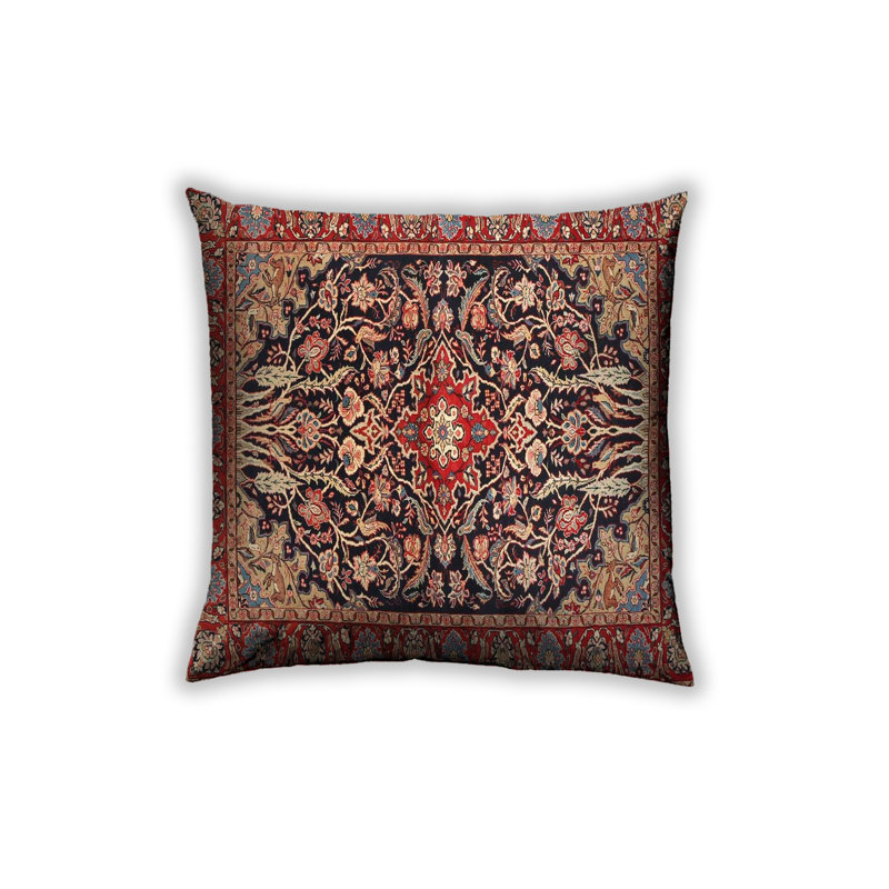 Floral Throw Pillow, Microsuede