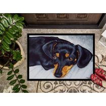 Northlight Natural Coir 18 in. x 30 in. Rectangular Dachshund Dog