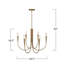 Lustre à 6 lumières Featherstone - laiton