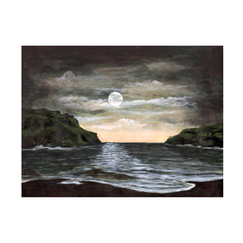 «Highland Dunes» par Michael Willett Midnight Seascape II, art mural sur toile, H 14 po x l 19 po