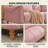 Modern Flared-Arm 3-Seat Sofa, Natural Textured Linen,pink-1080210028