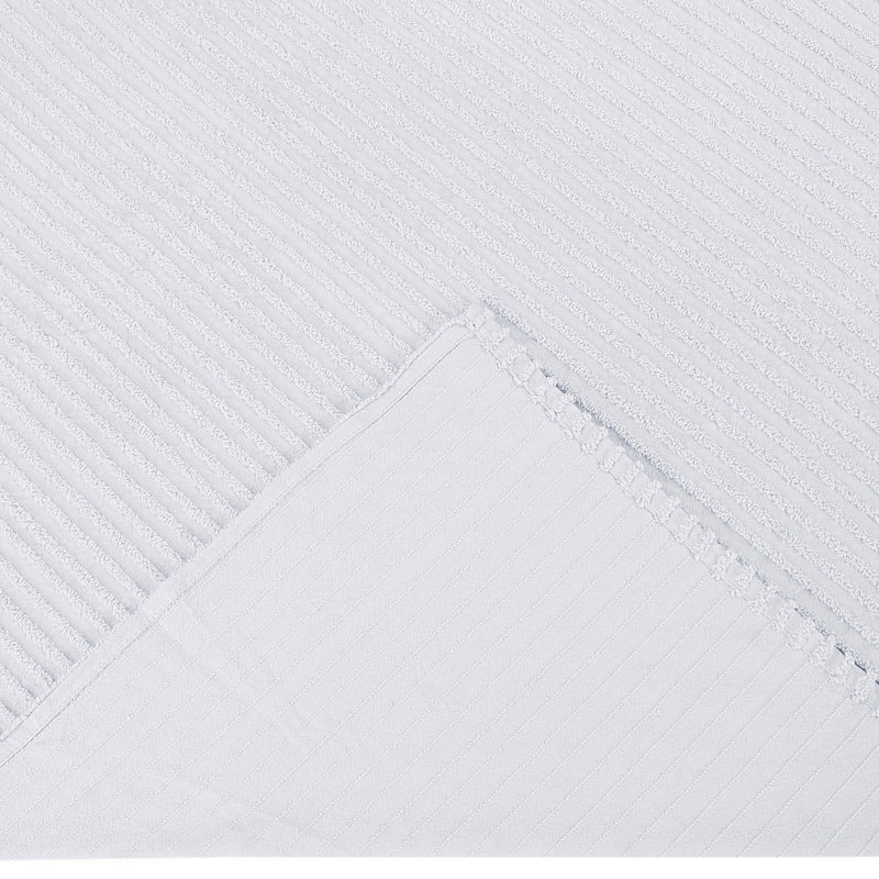 Ensemble de couvre-lit 100% coton Jullian Collection, Couvre-lit grand et 2 taies décoratives, Blanc