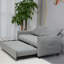 Canapé-lit convertible, canapé-lit avec canapé-lit, dossier ajustable, canapé en velours avec 2 poches latérales, 2 coussins, pour salon, appartement, gris clair