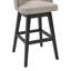 Tabouret de bar avec repose-pieds en tissu et bois espresso Micky-1132880054-1140753287