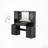 58.3 Extra Large Vanity Desk With Folding Up Mirror,makeup vanity table with mirror and lights,outlet and stool,dressing table with two makeup organizers,for bedroom-699233472
