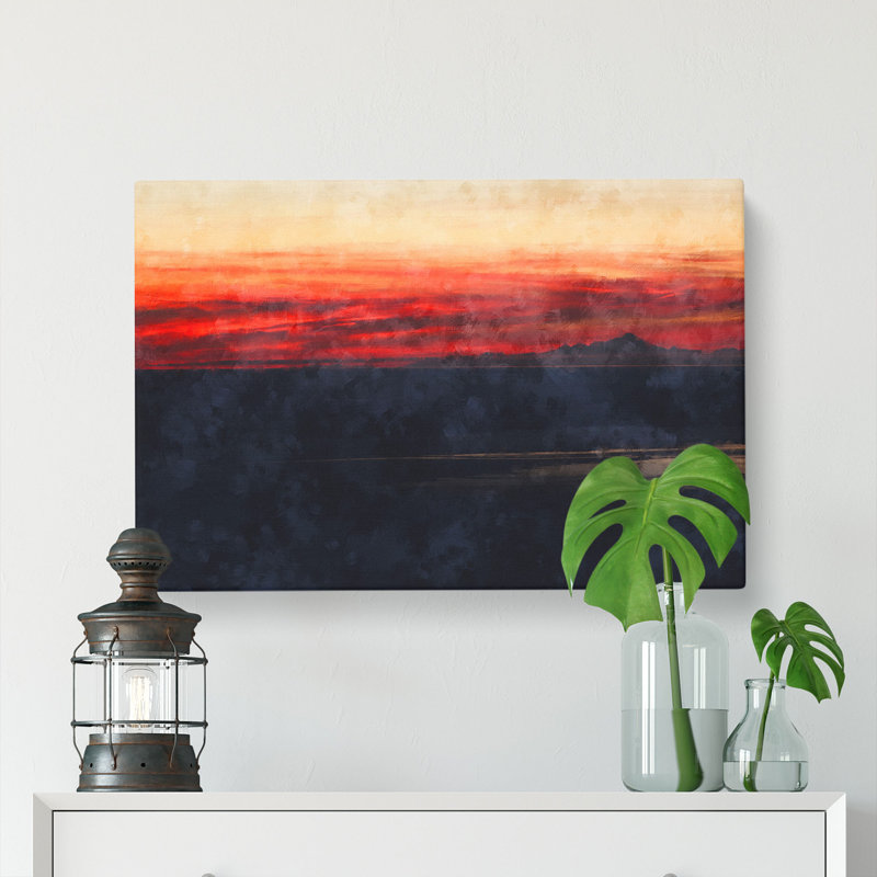 Sunset over Alaska - Wrapped Canvas, 35cm H x 50cm W x 3cm D